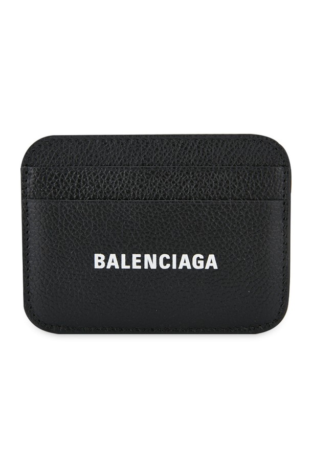 BALENCIAGA - 반지갑 - 발렌시아가 여성 로고 캐쉬 블랙 카드지갑 593812 1IZI3 1090