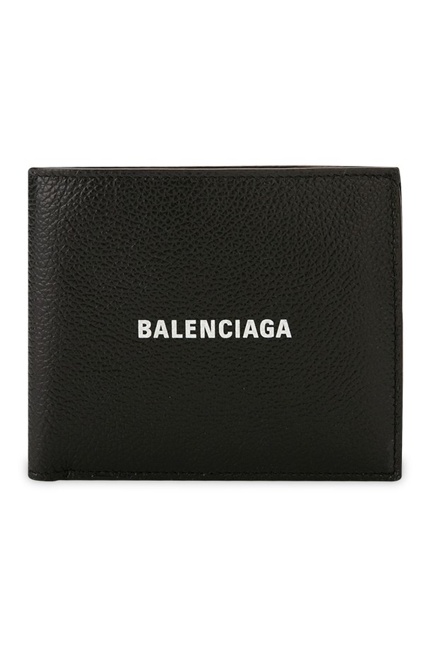 BALENCIAGA - 지갑 - 발렌시아가 남성 로고 블랙 반지갑 594549 1IZI3 1090