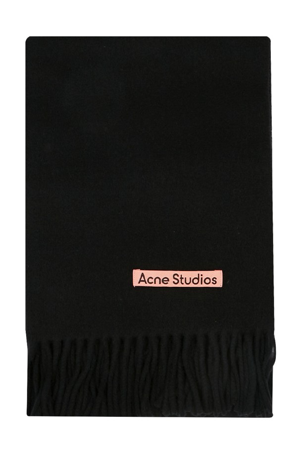 Acne Studios - 스카프/머플러 - 아크네 공용 로고 블랙 머플러 CA0210 900