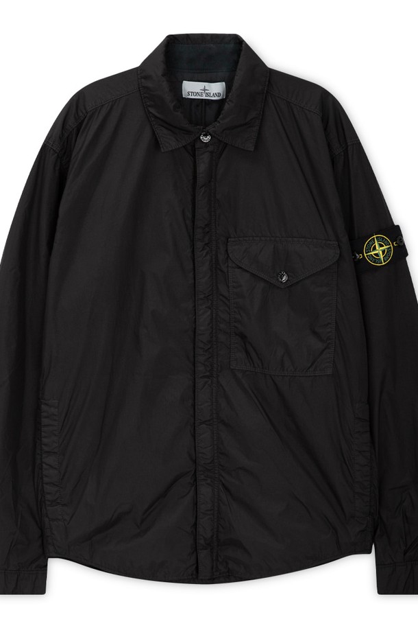 STONE ISLAND - 수트/블레이저자켓 - 스톤아일랜드 남성 와펜 패치 블랙 자켓 8115Q0123 V0029