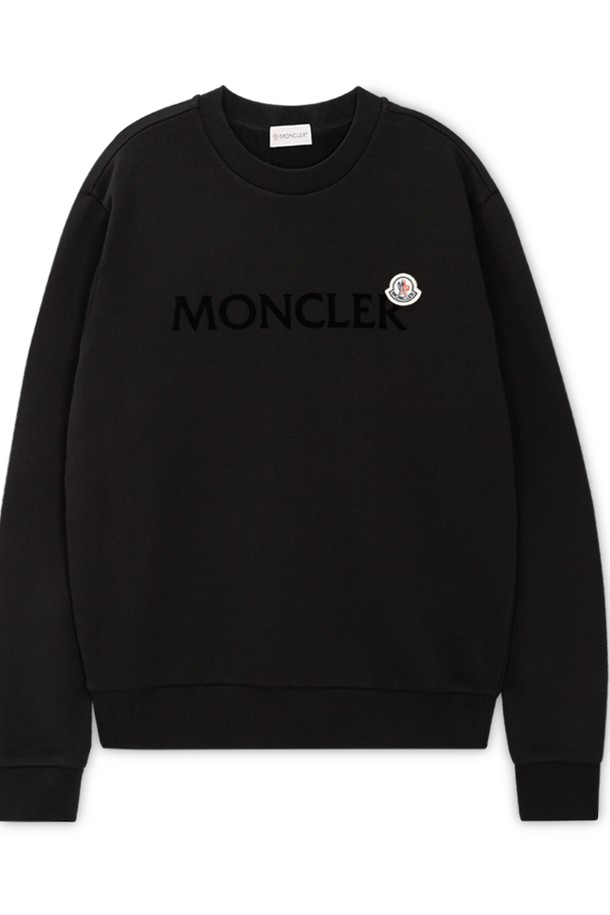 MONCLER - 긴팔티셔츠 - 몽클레어 남성 로고패치 블랙 맨투맨 8G00039 809KR 999