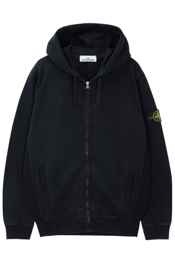 STONE ISLAND - 후디 - 스톤아일랜드 남성 와펜 패치 네이비 후드집업 811563520 V0020