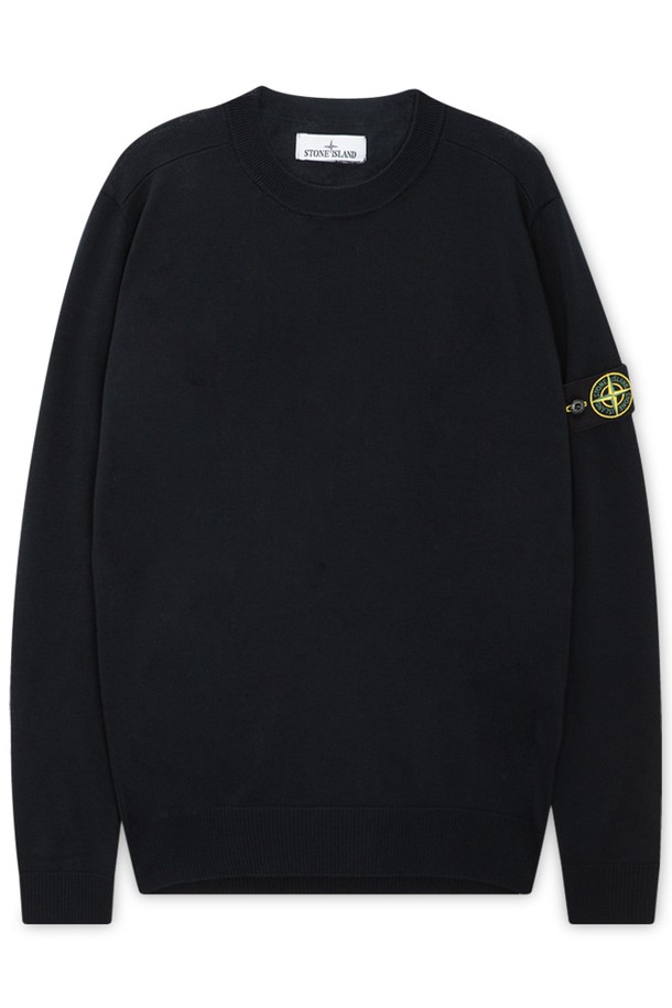 STONE ISLAND - 스웨터 - 스톤아일랜드 남성 와펜 패치 네이비 니트 8115510C4 A0020