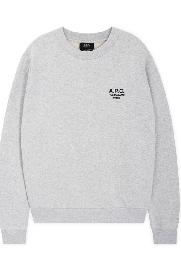 A.P.C. - 스웨트셔츠 - 아페쎄 남성 로고 그리스 샤인 맨투맨 COHBV M27913 TPN