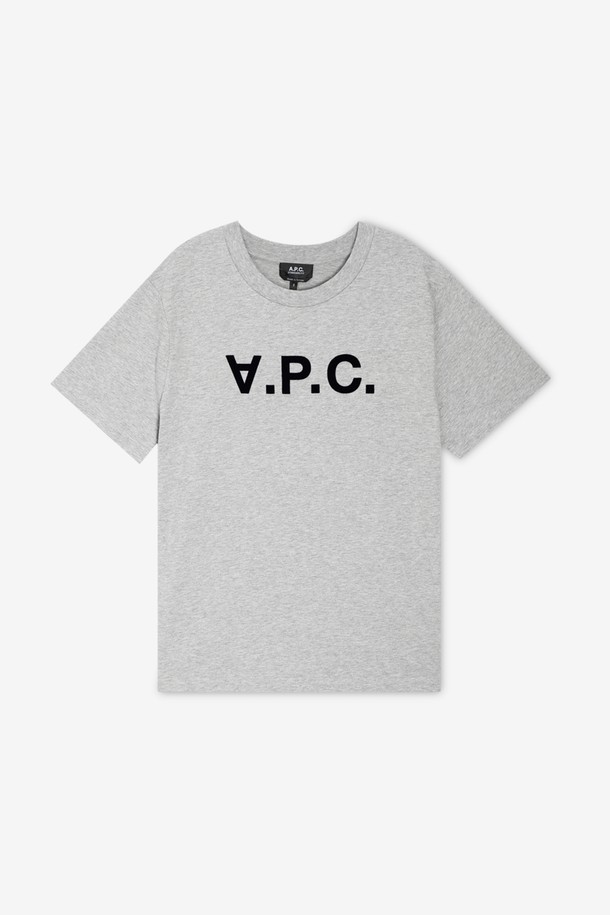 A.P.C. - 반팔티셔츠 - 아페쎄 공용 VPC 로고 그레이 반팔티 COHBM M26384 TPI