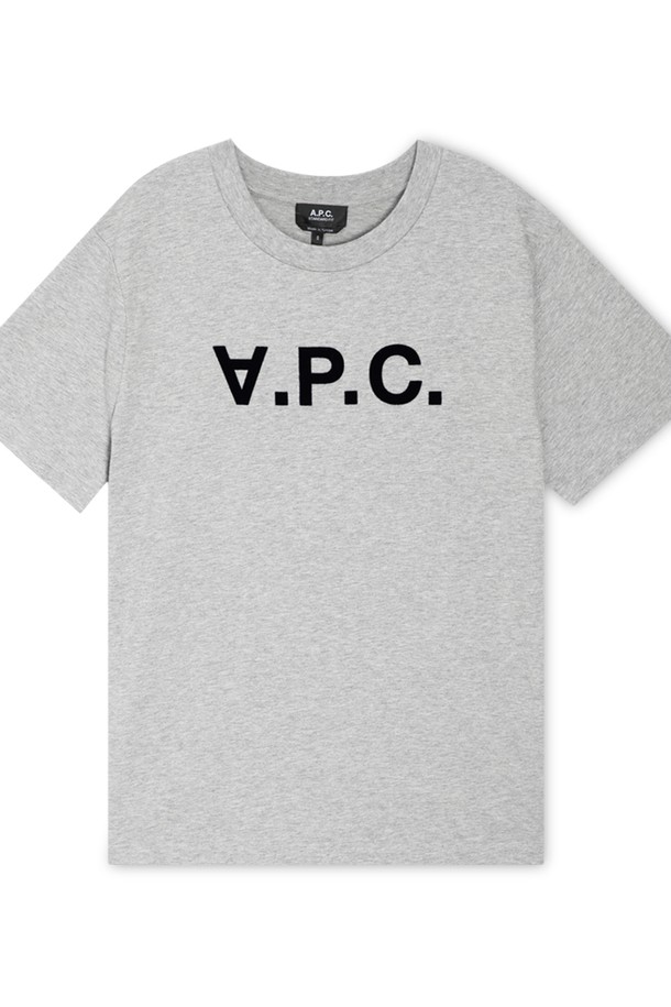 A.P.C. - 반팔티셔츠 - 아페쎄 공용 VPC 로고 그레이 반팔티 COHBM M26384 TPI