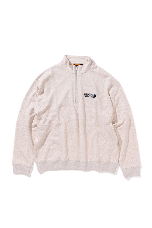 GRIPSWANY - 스웨트셔츠 - [GSMCT-076] GS SWEAT HALF ZIP OATMEAL