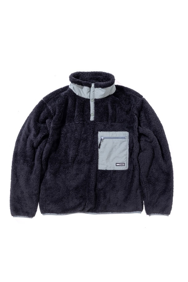 GRIPSWANY - 플리스 - [GSMCT-077] CORAL FLEECE PULLOVER BLACK