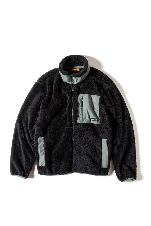 GRIPSWANY - 플리스 - [GSMCT-078] CORAL FLEECE JACKET BLACK