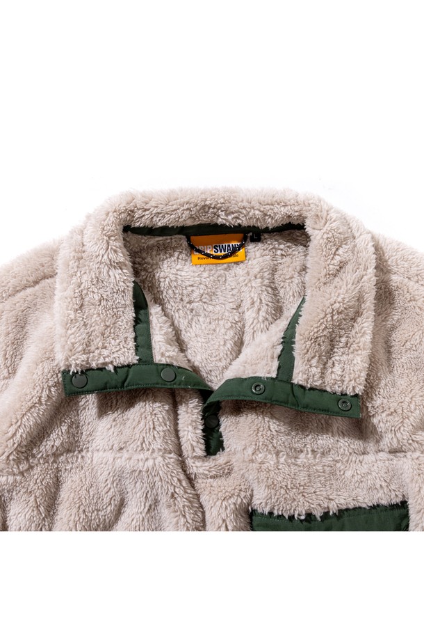 GRIPSWANY - 플리스 - [GSMCT-077] CORAL FLEECE PULLOVER LIGHT BEIGE