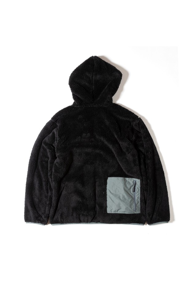 GRIPSWANY - 플리스 - [GSMCT-079] CORAL FLEECE HOODIE BLACK