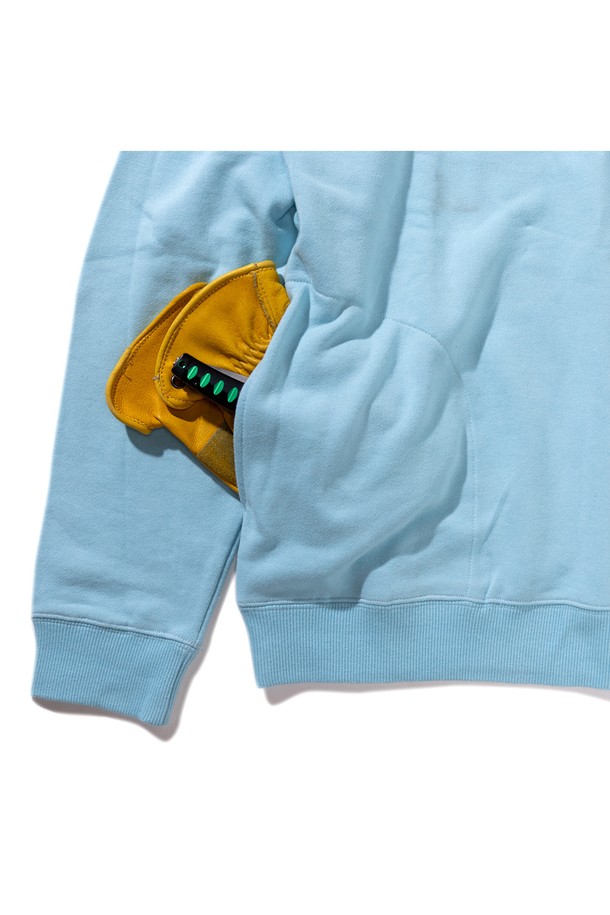 GRIPSWANY - 스웨트셔츠 - [GSMCT-076] GS SWEAT HALF ZIP SKY BLUE