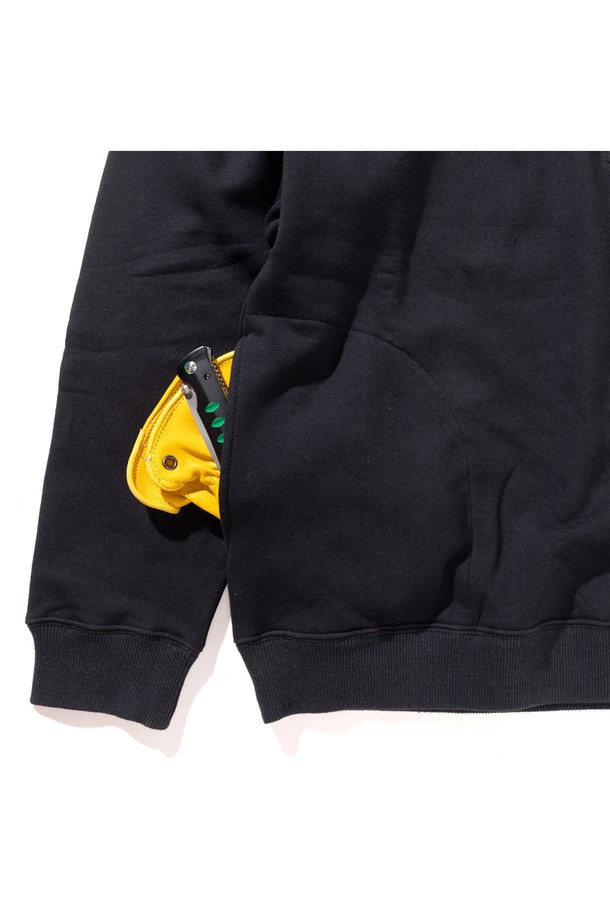 GRIPSWANY - 스웨트셔츠 - [GSMCT-076] GS SWEAT HALF ZIP BLACK