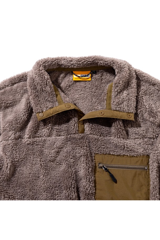 GRIPSWANY - 플리스 - [GSMCT-077] CORAL FLEECE PULLOVER MOCHA