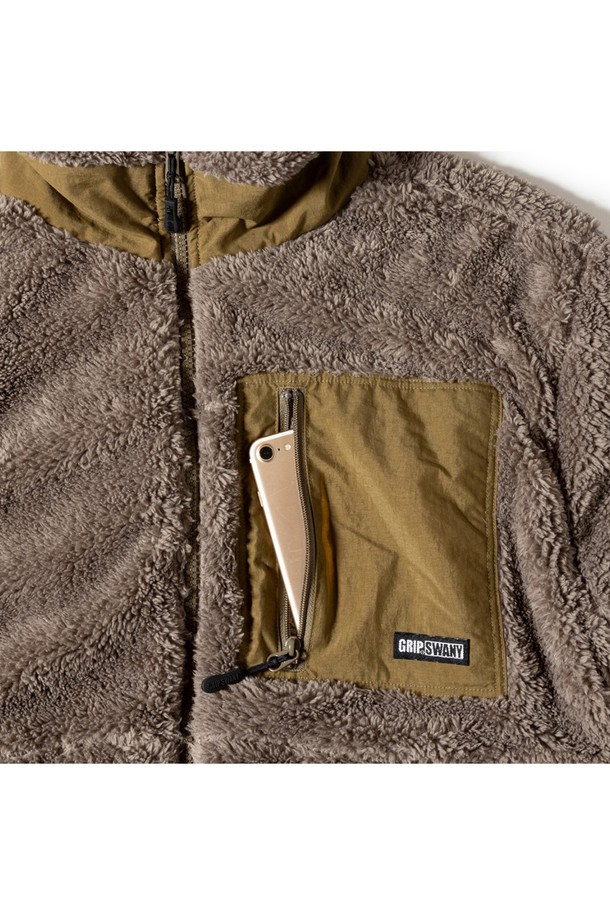 GRIPSWANY - 플리스 - [GSMCT-078] CORAL FLEECE JACKET MOCHA