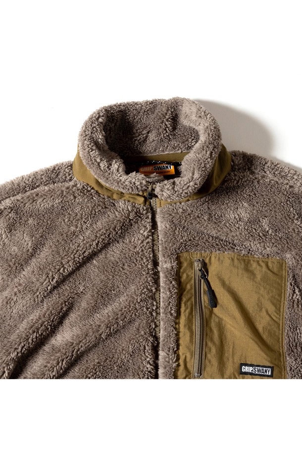 GRIPSWANY - 플리스 - [GSMCT-078] CORAL FLEECE JACKET MOCHA