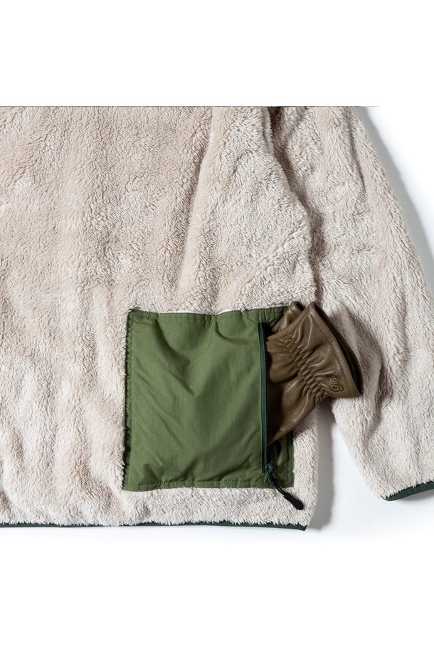 GRIPSWANY - 플리스 - [GSMCT-078] CORAL FLEECE JACKET LIGHT BEIGE