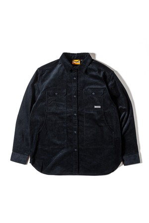 [GSMSH-072] CORDUROY STRETCH FIELD SHIRTS BLACK