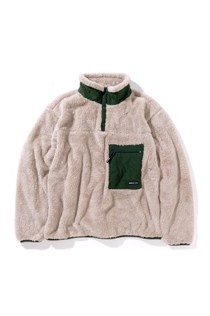 [GSMCT-077] CORAL FLEECE PULLOVER LIGHT BEIGE
