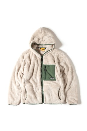[GSMCT-079] CORAL FLEECE HOODIE LIGHT BEIGE