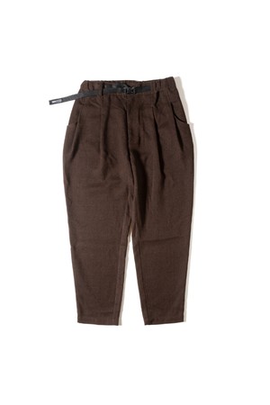 [GSWP-084] WOOL LIKE TAPERED PANTS DARK BROWN