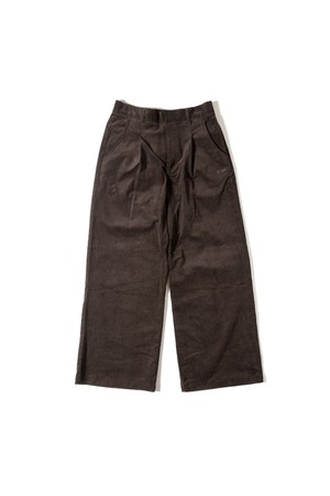 [GSWP-085] CORDUROY STRETCH WIDE PANTS DARK BROWN