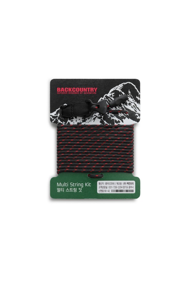캠핑 시 유용한 백컨트리 악세서리 멀티 스트링 킷은 블랙/레드 색상, 2.17m 사이즈의 나일론, 고무 소재로 제작되었습니다. 토글 및 고무 밴드 시스템으로 매듭 없이 빠른 탈부착이 가능하며, 사이즈 조절 및 접이식 기능을 제공하여 보관이 용이합니다. 12.5g의 가벼운 무게와 토글, 고무 밴드, 웨빙 루프 구성품으로 이루어져 있으며, 범용 호환성을 자랑합니다.
