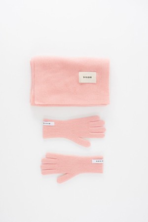 TRIKXI muffler gloves set_pink