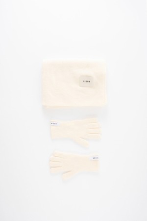 TRIKXI muffler gloves set_ivory