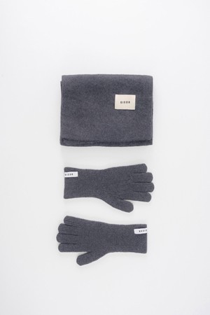 TRIKXI muffler gloves set_charcoal