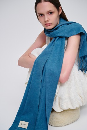 MARIE THIN muffler_dustyblue