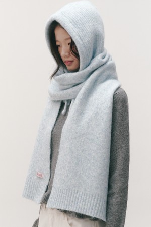 Bunnie wool balaclava&muffler set_6 colors