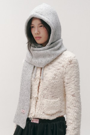 Bunnie wool balaclava&muffler set_6 colors