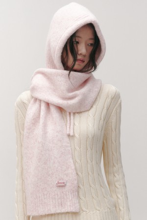 Bunnie wool balaclava&muffler set_6 colors