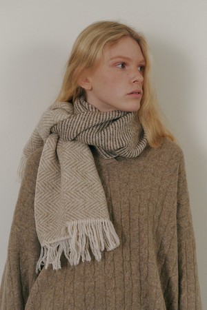 Nutty lambswool muffler_3colors