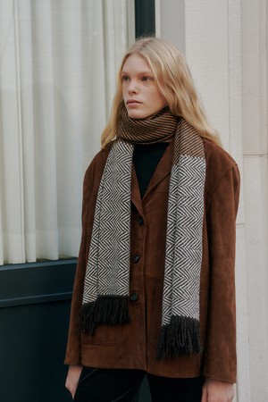 Nutty lambswool muffler_3colors