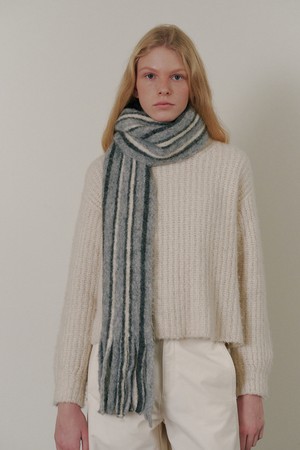 Tale lambswool stripe muffler_ 3colors