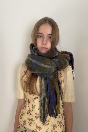 Wendy check wool muffler_2 colors