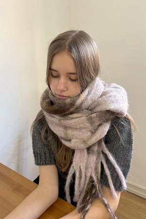 Wendy check wool muffler_2 colors