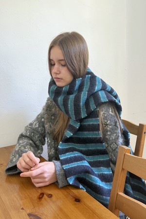 Fizz stripe wool muffler_3 colors