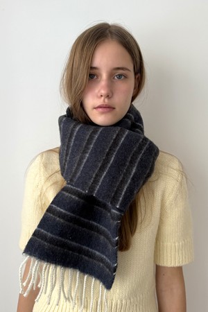 Fizz stripe wool muffler_3 colors
