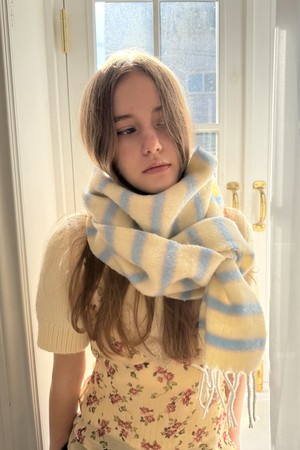 Fizz stripe wool muffler_3 colors