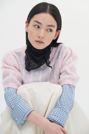 Embroidered Petit Arc Scarf_2colors