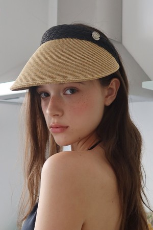 Moa Twist Sun Visor Hat_black wood
