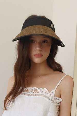 Colette Sun Visor Hat_black mocha