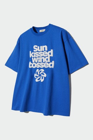 SUNKISSED 볼륨 프린트 반팔 티셔츠_블루
