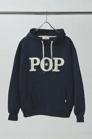 POP 시그니처 후드티_네이비