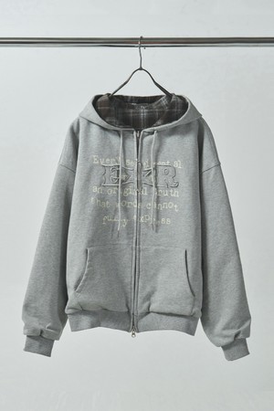 센티멘탈 체크 리버시블 집업_그레이