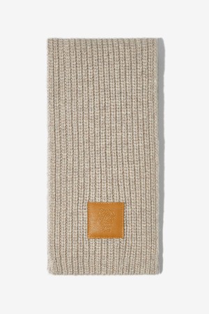 카우하이드 패치 울 니트 머플러 : 4 COLORS