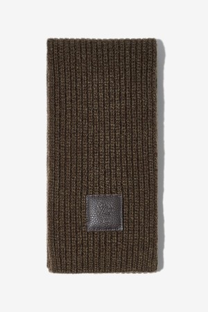 카우하이드 패치 울 니트 머플러 : 4 COLORS